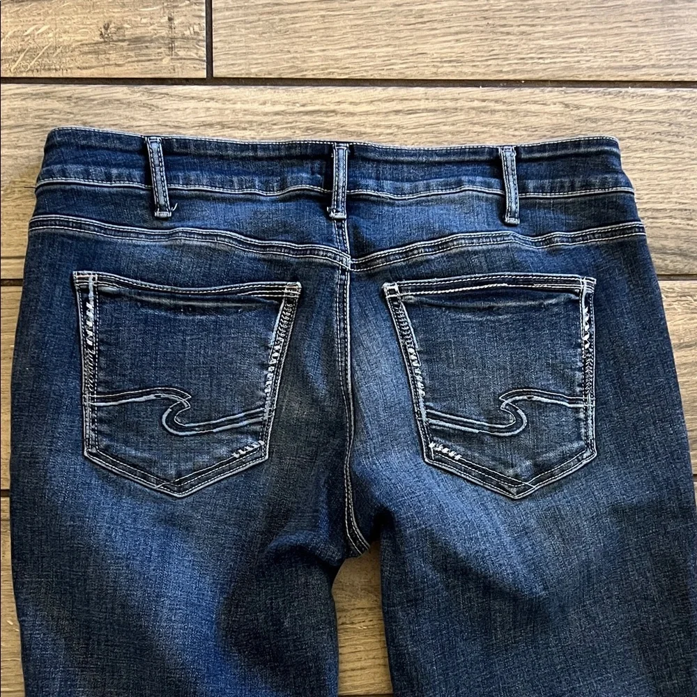 Silver Jeans Women's Dark Blue Skinny Jeans - Picture 5 of 7